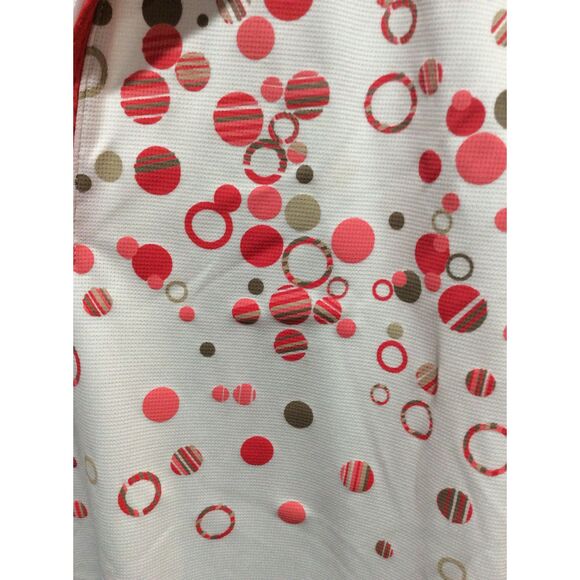 IZOD perform Basix cool FX Large womens sleeveless golf shirt zip front print - Picture 3 of 5